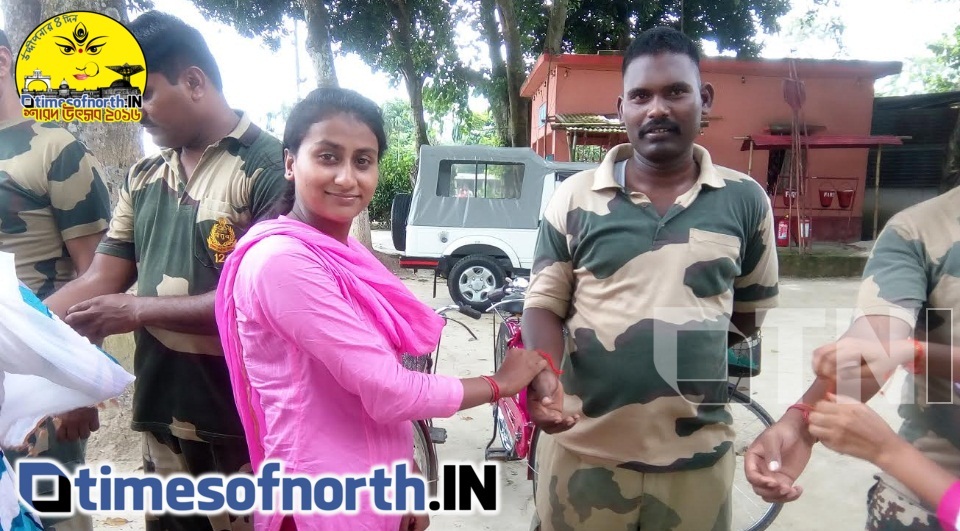 ‘RAKSHA BANDHAN’ CELEBRATED AT BSF CAMP IN INDO-BANGLA BORDER OF ISLAMPUR