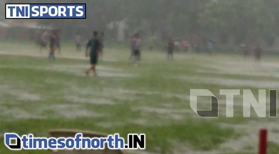 RAIN PLAYED A SPOILSPORT IN TODAY’S ISLAMPUR FOOTBALL LEAGUE