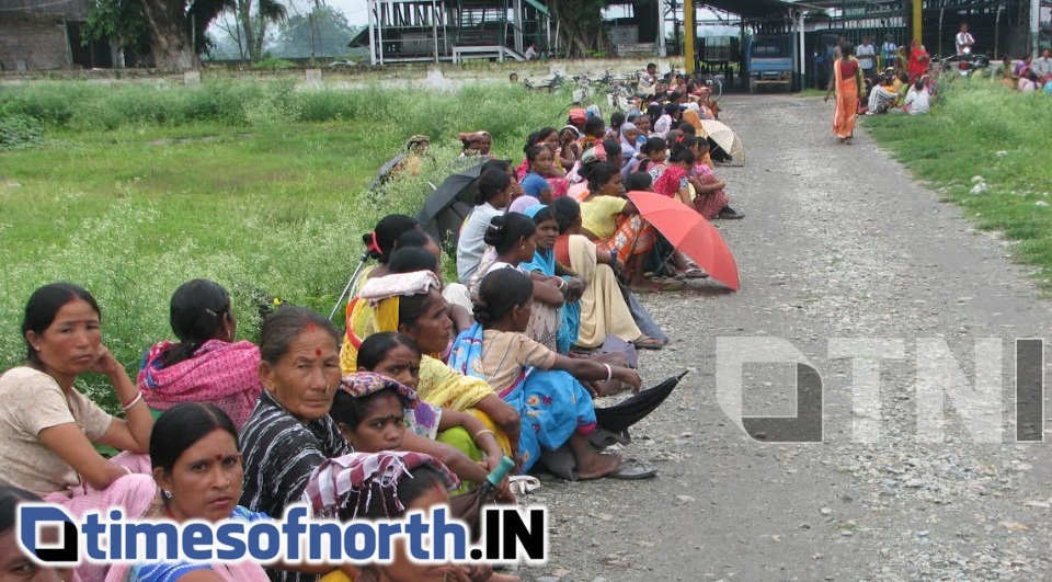 GATE MEETING IN PROTEST OF NO HIKE IN LABOR PAY AT CHAMURCHI T. E.