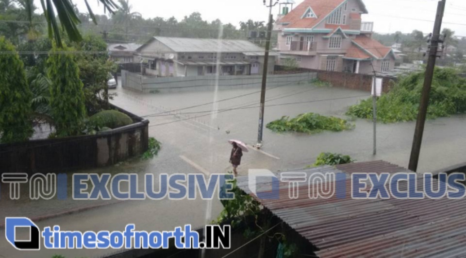 Flood Waters in Kokrajhar Town