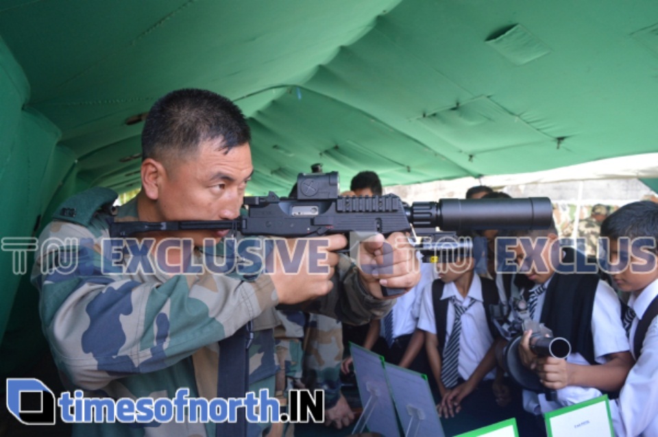 Army Exhibits Guns at the Arms Show at Kalimpong