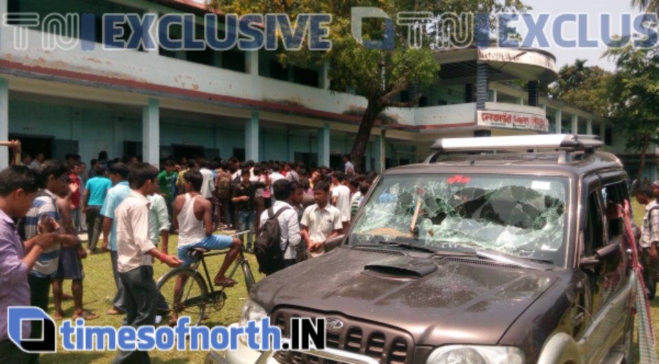 RECRUITMENT EXAMINATION CENTRE RANSACKED BY EXAMINEES AT JALPAIGURI