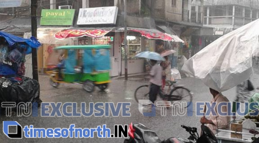 Heavy Downpour at Jalpaiguri Town Today Afternoon