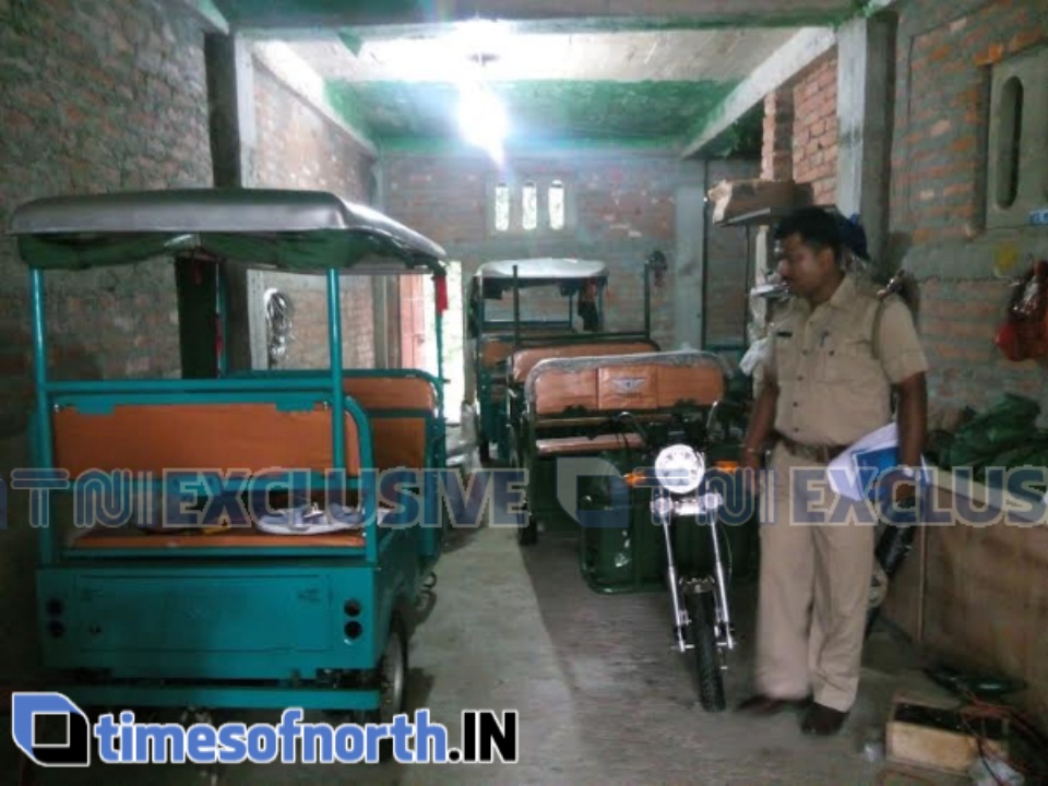 Raid Going on at a Toto Factory of Jalpaiguri