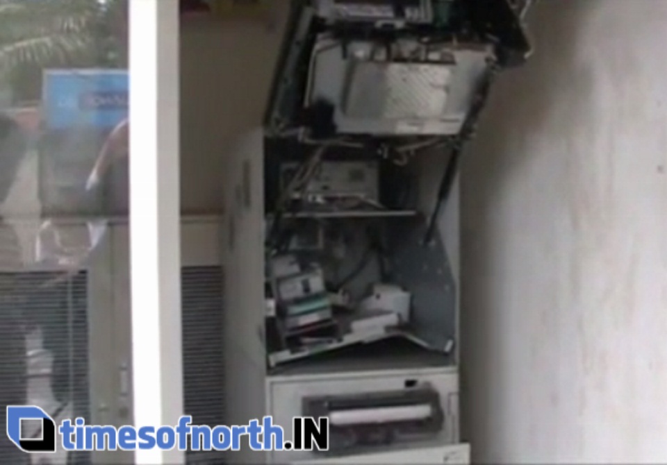 Unsuccessful Theft Attempt in this ATM kiosk in Siliguri yesterday