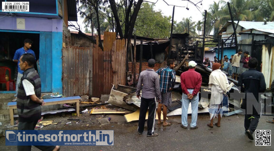 8 Shops Gutted at Malbazar’s Daily Market in The Early Morning