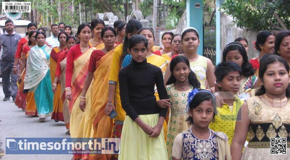 Banarhat Women Organized Basanti Puja After a Gap of 7 Years