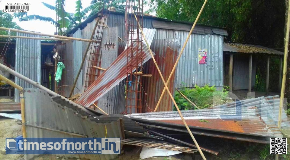 Marnaya Bazar Shops Damaged Again in Northwester at Dinhata